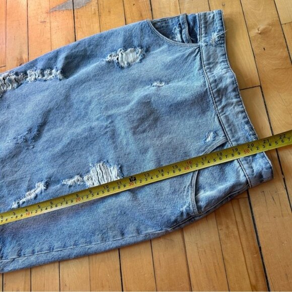 IRO Sz XS Denim Distressed Jean Skirt - Picture 10 of 12